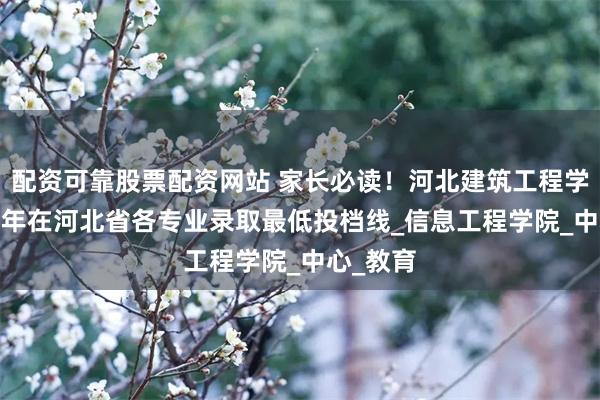 配资可靠股票配资网站 家长必读！河北建筑工程学院2024年在河北省各专业录取最低投档线_信息工程学院_中心_教育