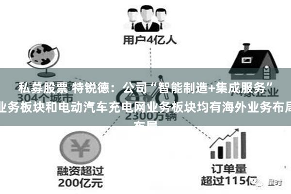 私募股票 特锐德：公司“智能制造+集成服务”业务板块和电动汽车充电网业务板块均有海外业务布局