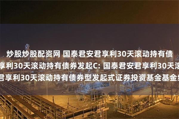 炒股炒股配资网 国泰君安君享利30天滚动持有债券发起A,国泰君安君享利30天滚动持有债券发起C: 国泰君安君享利30天滚动持有债券型发起式证券投资基金基金经理变更公告