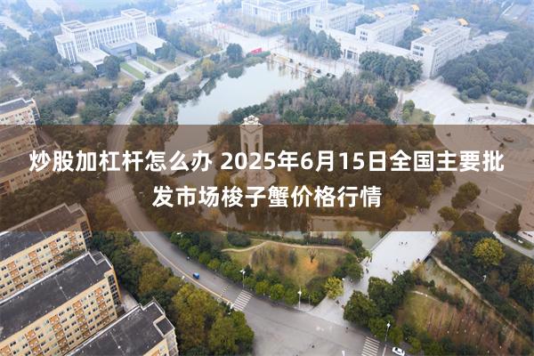 炒股加杠杆怎么办 2025年6月15日全国主要批发市场梭子蟹价格行情